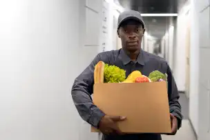 Fresh produce at an African market for perishable cargo transport